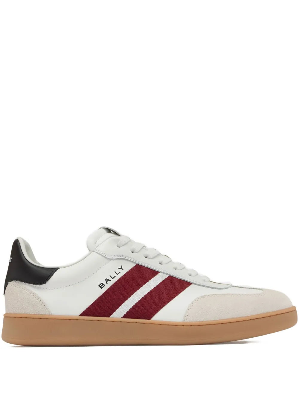 Bally Retro Crest Striped Leather