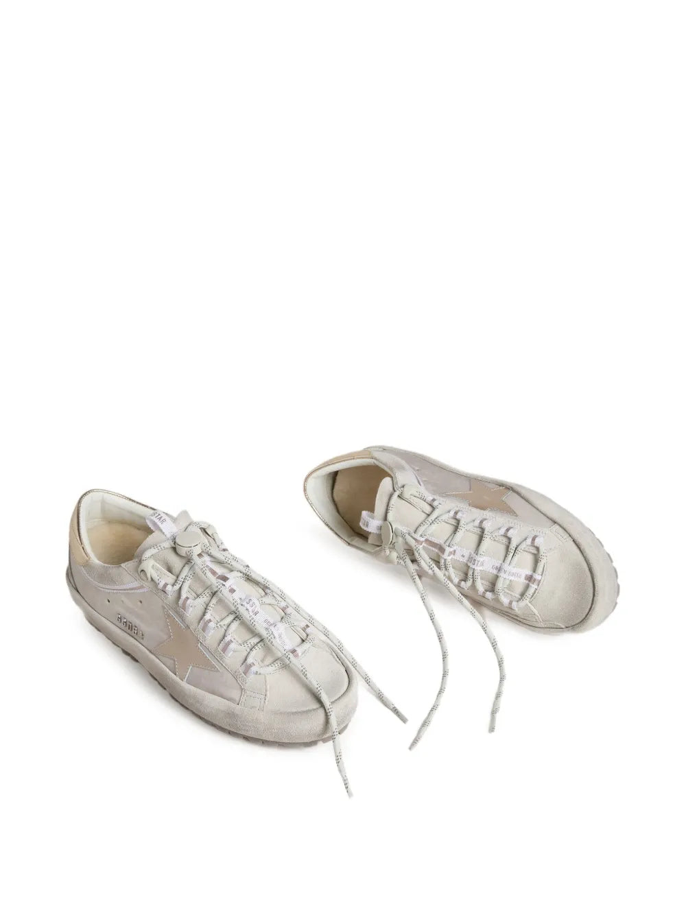 Golden Goose Super-Star Ski In Light Gray Nylon With Metallic Leather