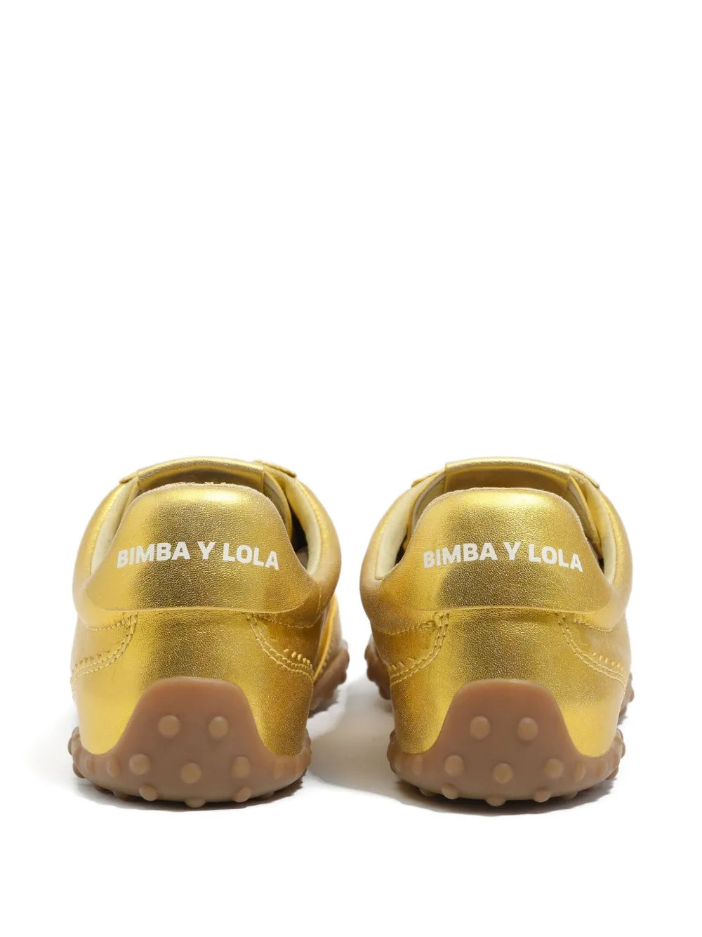 Bimba y Lola Lace-Up Metallic-Effect