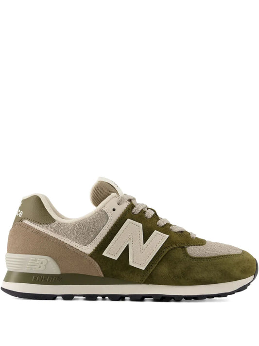 New Balance 574 Lace-Up Suede-Panelled