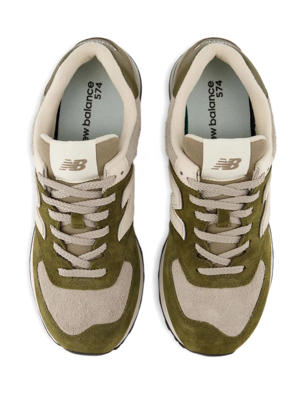 New Balance 574 Lace-Up Suede-Panelled