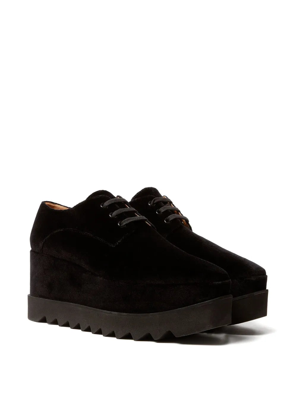 Stella McCartney 55Mm Elyse Velvet Platform Lace-Up