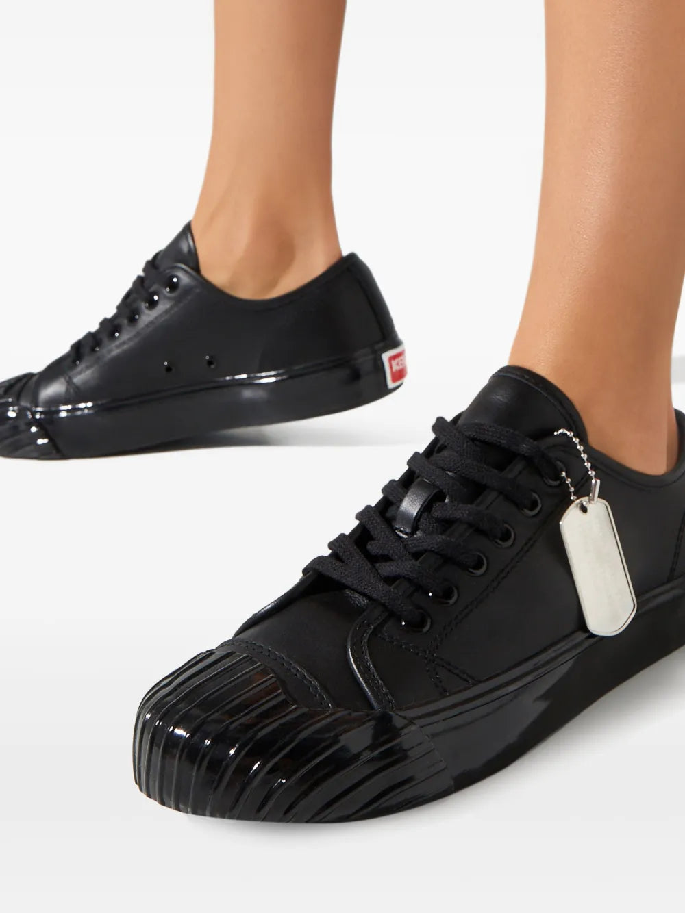Kenzo Logo-Detail Leather