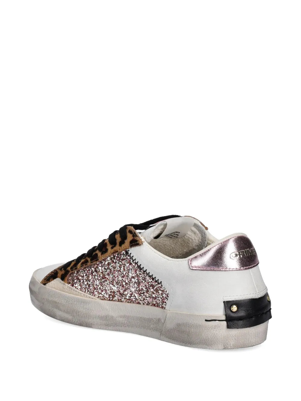 Crime London Glitter-Embellishment Leopard-Print