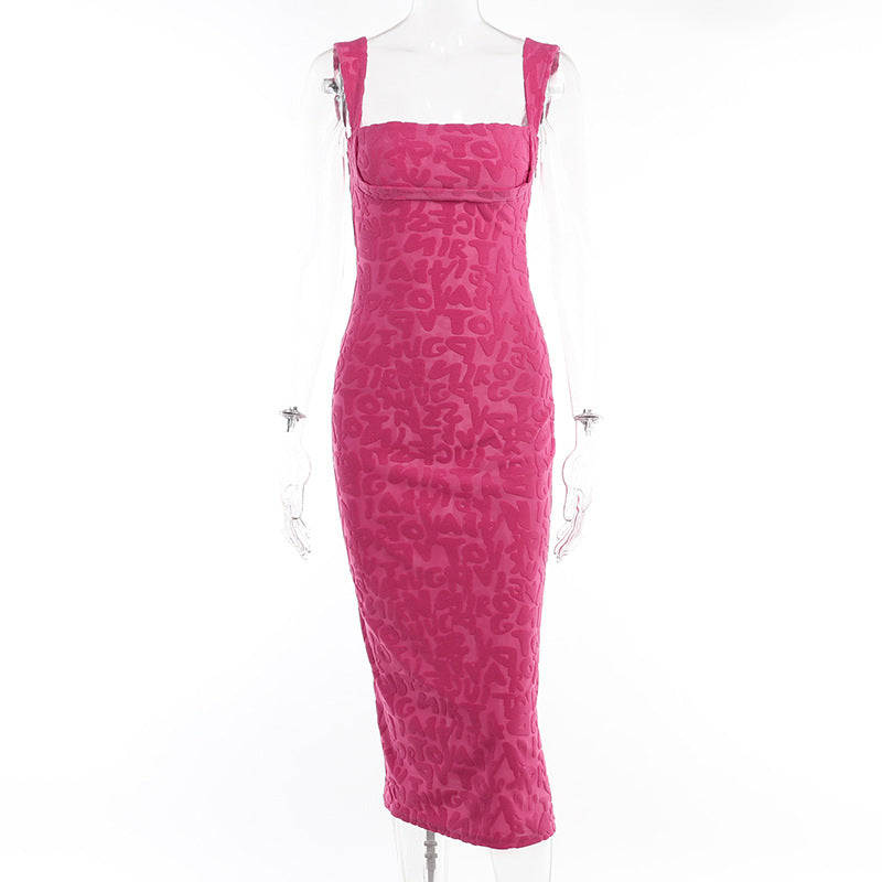 Camisole Dress Women Rose Red